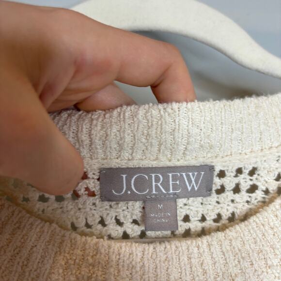 J. Crew Pointelle Crewneck Sweater - Picture 3 of 11